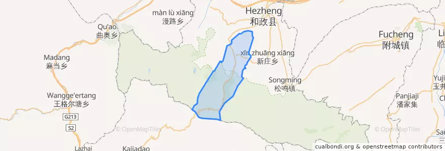 Mapa de ubicacion de Xinying.