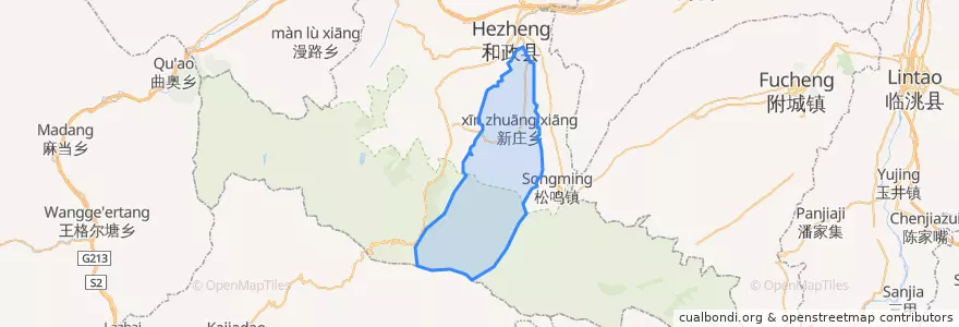 Mapa de ubicacion de 新庄乡.