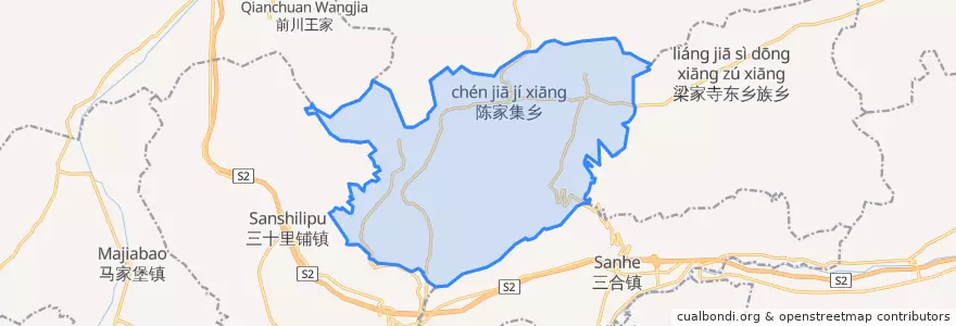 Mapa de ubicacion de Chenjiaji.
