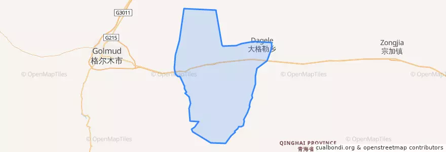 Mapa de ubicacion de ཏཱ་དགེ་ལྷས་ 大格勒乡.