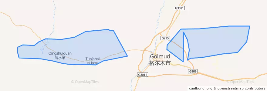 Mapa de ubicacion de 格尔木农垦有限公司.
