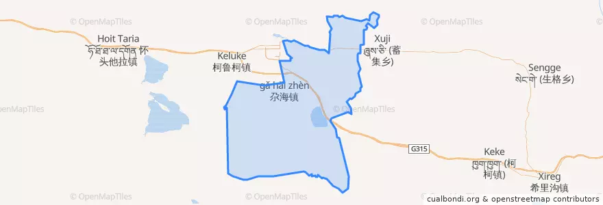 Mapa de ubicacion de Gahai.