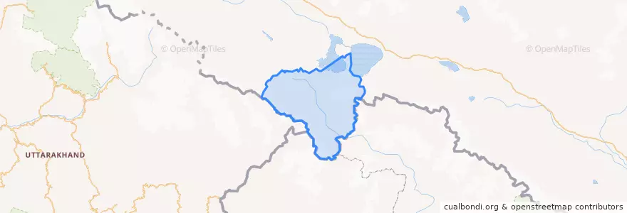Mapa de ubicacion de 普兰镇.