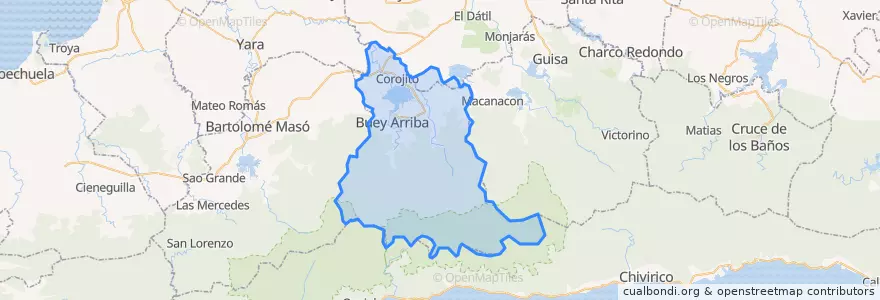 Mapa de ubicacion de Buey Arriba.