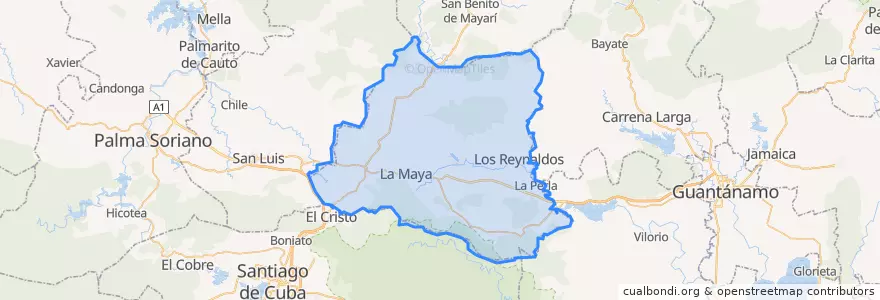 Mapa de ubicacion de Songo - La Maya.