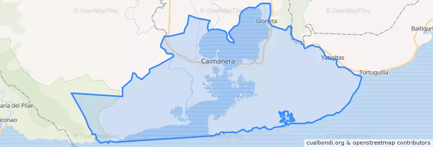 Mapa de ubicacion de Caimanera.