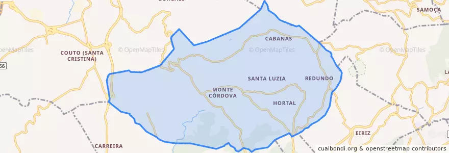 Mapa de ubicacion de Monte Córdova.