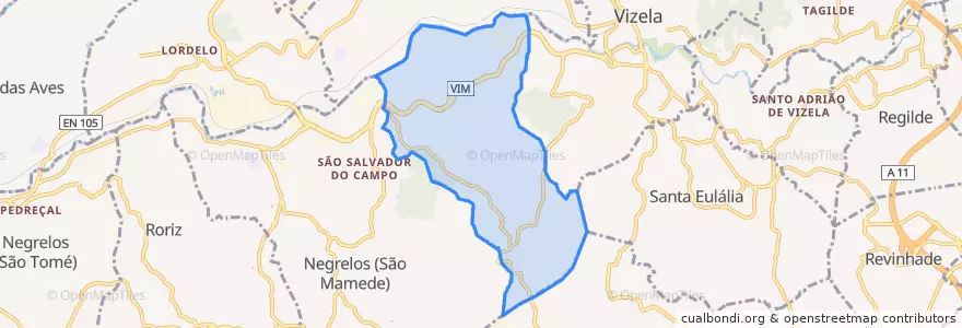 Mapa de ubicacion de Vilarinho.