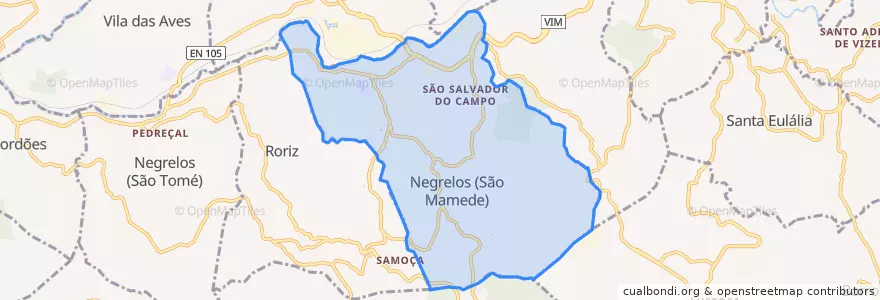 Mapa de ubicacion de Vila Nova do Campo.