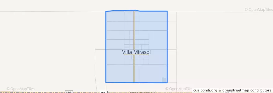 Mapa de ubicacion de Villa Mirasol.