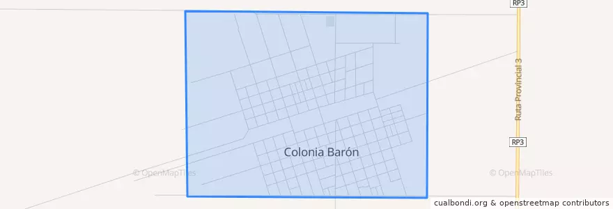 Mapa de ubicacion de Colonia Baron.
