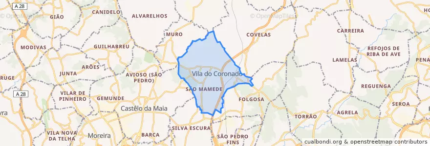 Mapa de ubicacion de Coronado.
