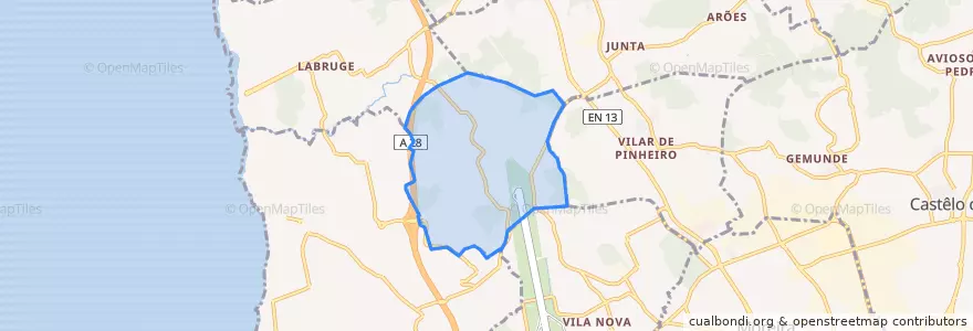 Mapa de ubicacion de Aveleda.
