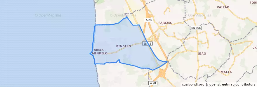 Mapa de ubicacion de Mindelo.