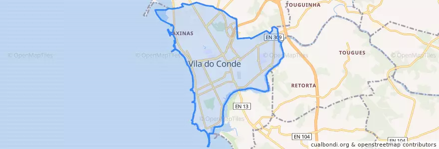 Mapa de ubicacion de Vila do Conde.