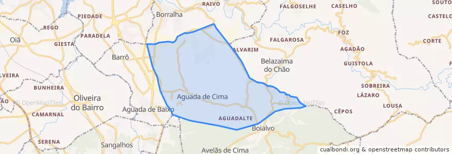 Mapa de ubicacion de Aguada de Cima.