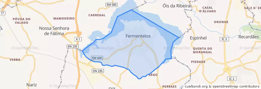 Mapa de ubicacion de Fermentelos.