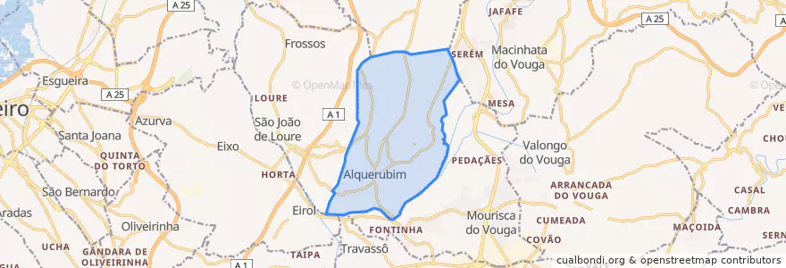 Mapa de ubicacion de Alquerubim.