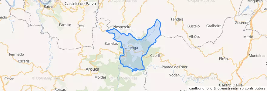 Mapa de ubicacion de Alvarenga.