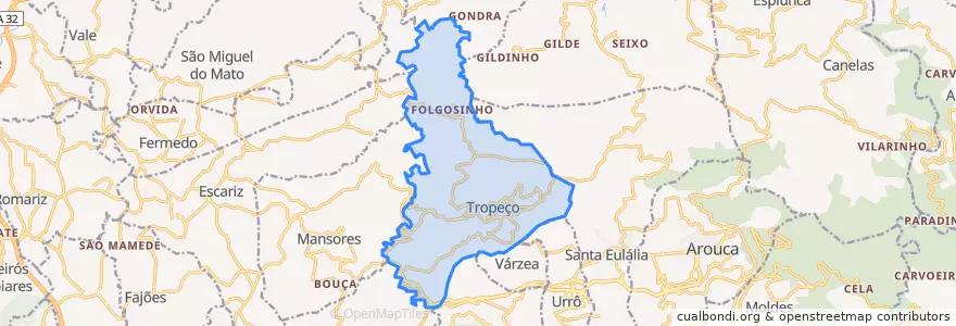 Mapa de ubicacion de Tropeço.