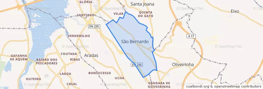 Mapa de ubicacion de São Bernardo.