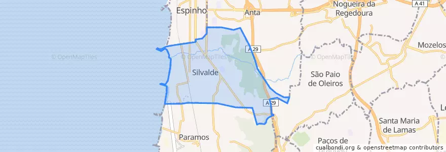 Mapa de ubicacion de Silvalde.