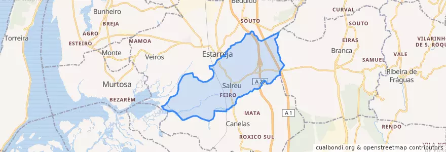Mapa de ubicacion de Salreu.