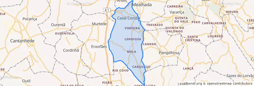 Mapa de ubicacion de Casal Comba.