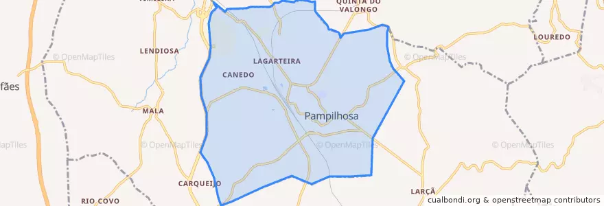 Mapa de ubicacion de Pampilhosa.