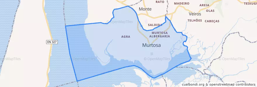 Mapa de ubicacion de Murtosa.