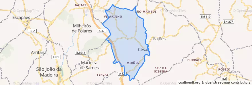 Mapa de ubicacion de César.