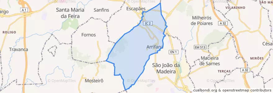Mapa de ubicacion de Arrifana.