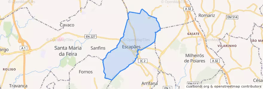 Mapa de ubicacion de Escapães.
