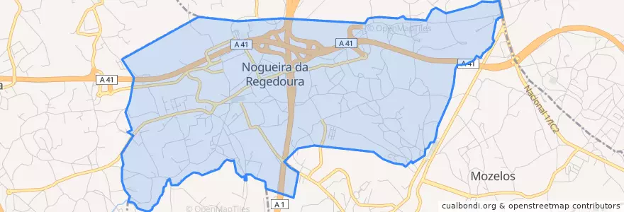 Mapa de ubicacion de Nogueira da Regedoura.