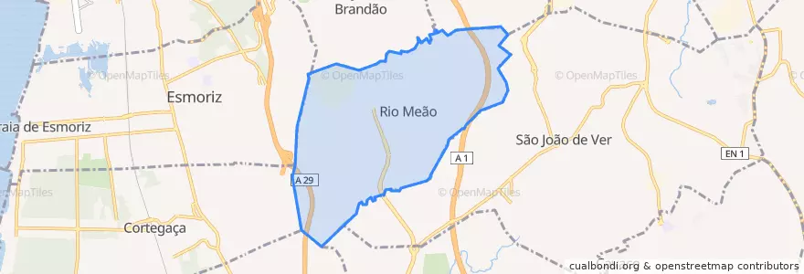 Mapa de ubicacion de Rio Meão.