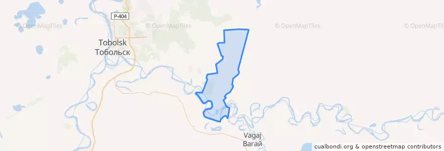 Mapa de ubicacion de Полуяновское сельское поселение.