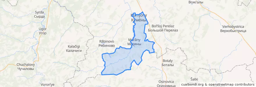 Mapa de ubicacion de Кумёнское городское поселение.