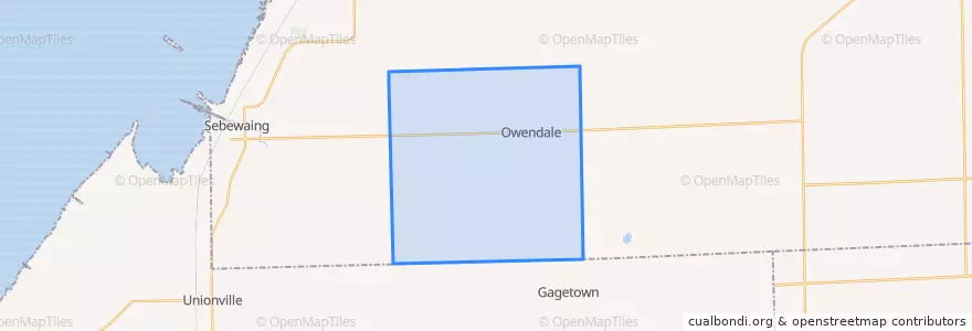 Mapa de ubicacion de Brookfield Township.