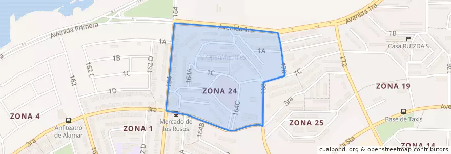 Mapa de ubicacion de Zona 24.
