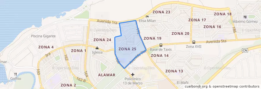 Mapa de ubicacion de Zona 25.