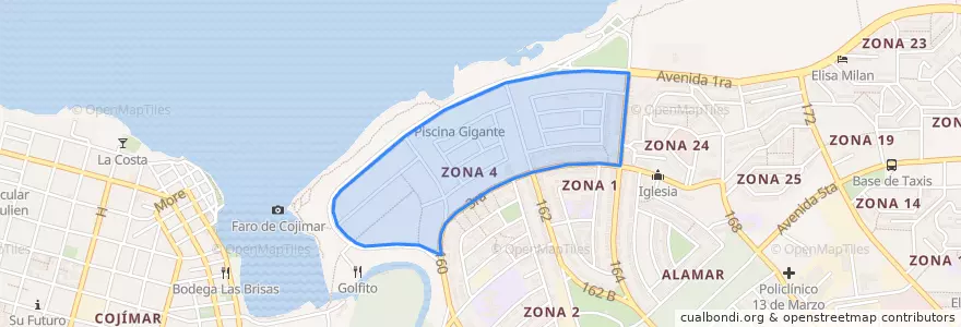 Mapa de ubicacion de Zona 4.