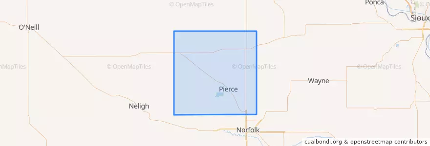 Mapa de ubicacion de Pierce County.