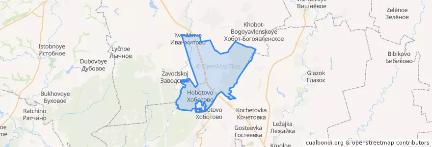 Mapa de ubicacion de Хоботовский сельсовет.