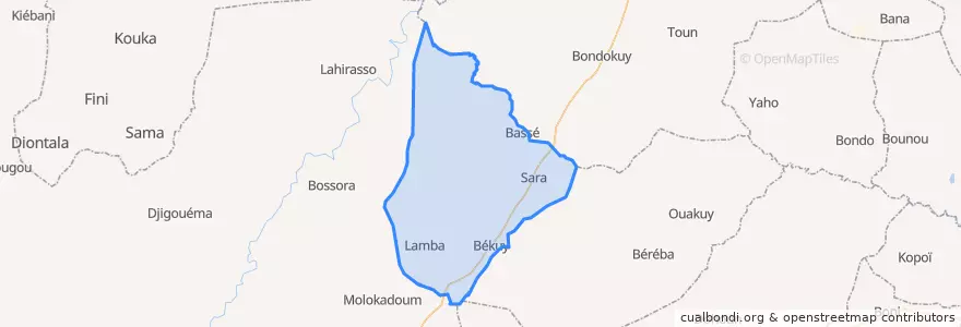 Mapa de ubicacion de Békuy.