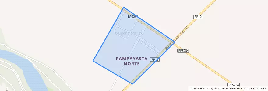 Mapa de ubicacion de Pampayasta Norte.