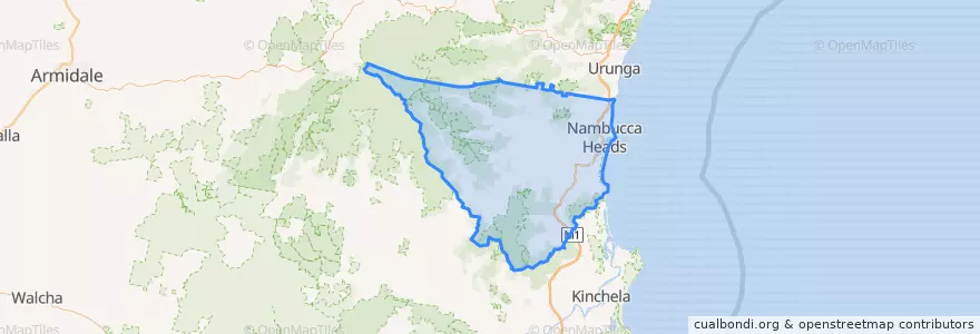 Mapa de ubicacion de Nambucca Shire Council.