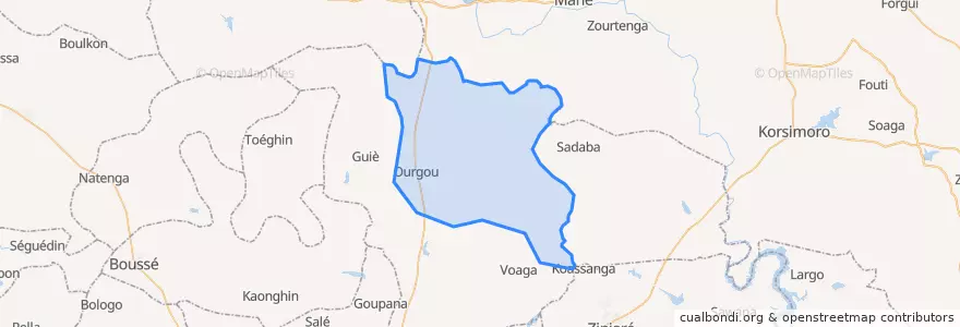 Mapa de ubicacion de Ourgou-Manèga.