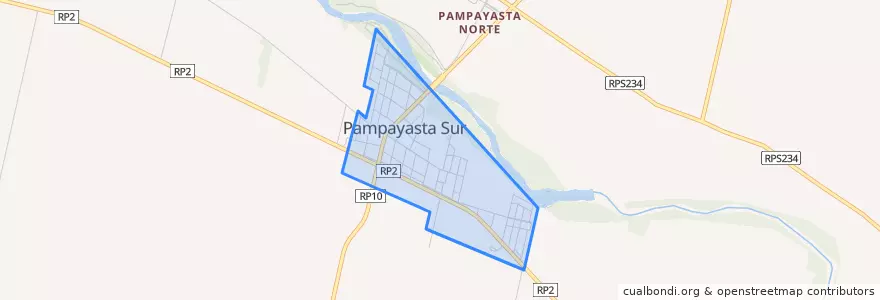 Mapa de ubicacion de Pampayasta Sur.