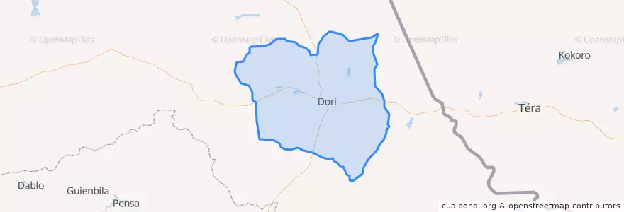 Mapa de ubicacion de Dori.