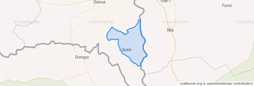 Mapa de ubicacion de Batié.